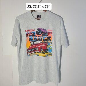 Vtg 1995 All Truck Nationals Gray XL T-Shirt Single Stitch Made in USA